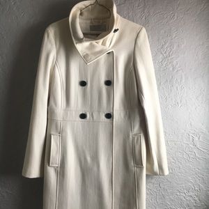 Off white pea long pea coat